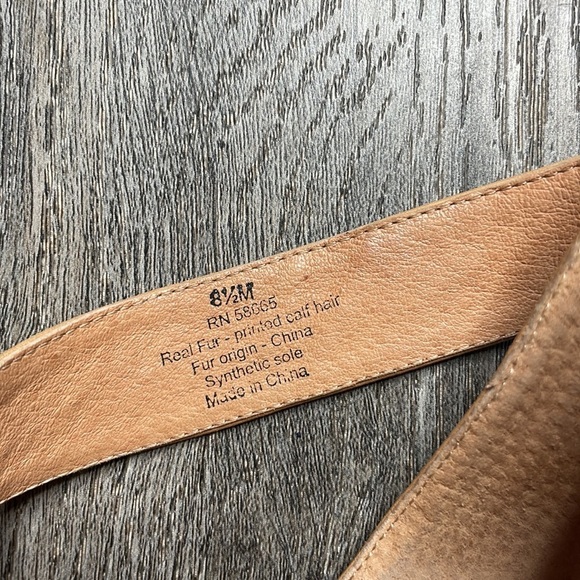 Halogen Leopard Print and Tan heeled open toe strappy sandal, size 8.5 - Picture 8 of 10